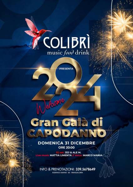Capodanno 2024 Colibrì Dinner Show!